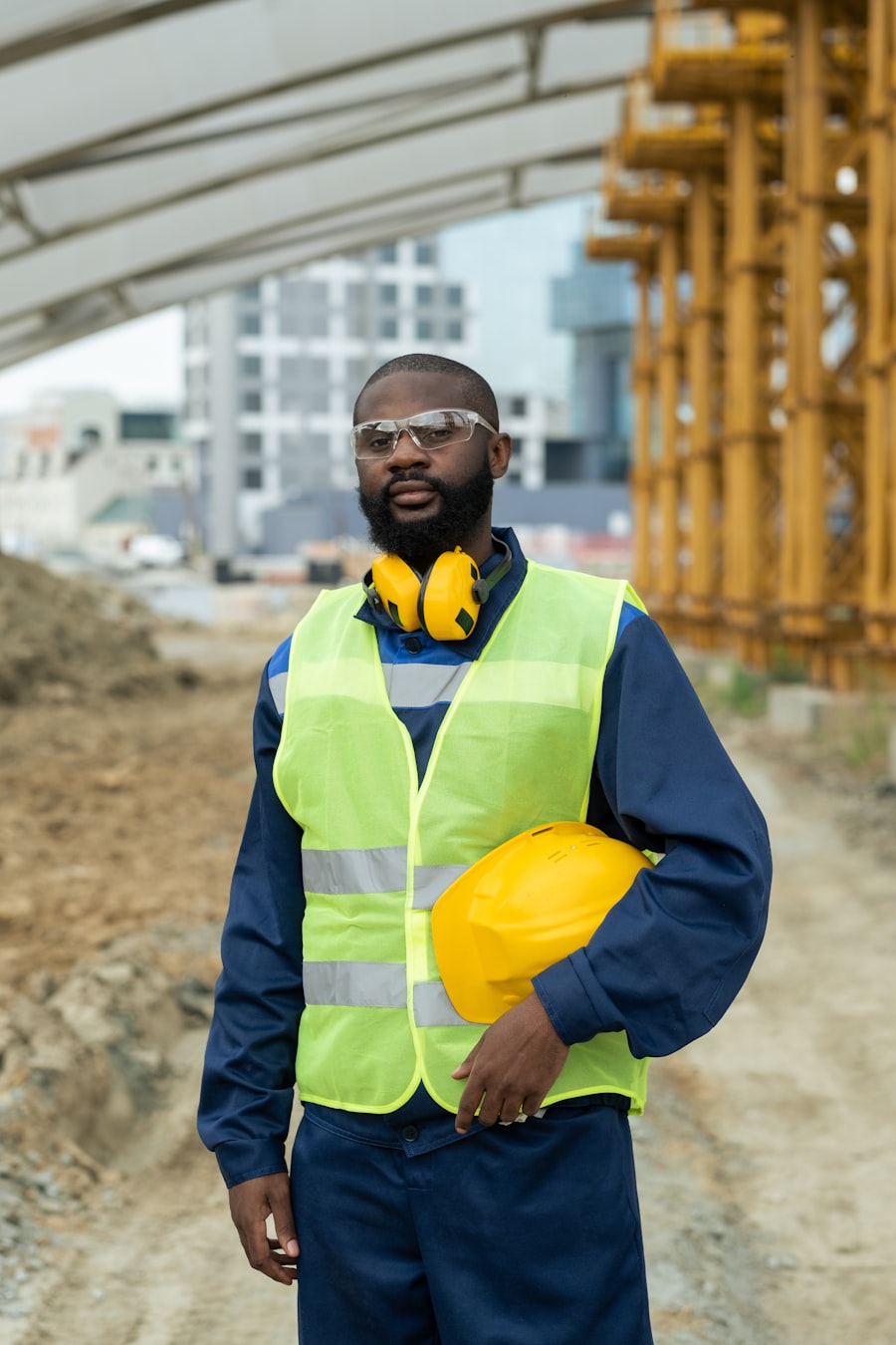 Construction worker on a job site